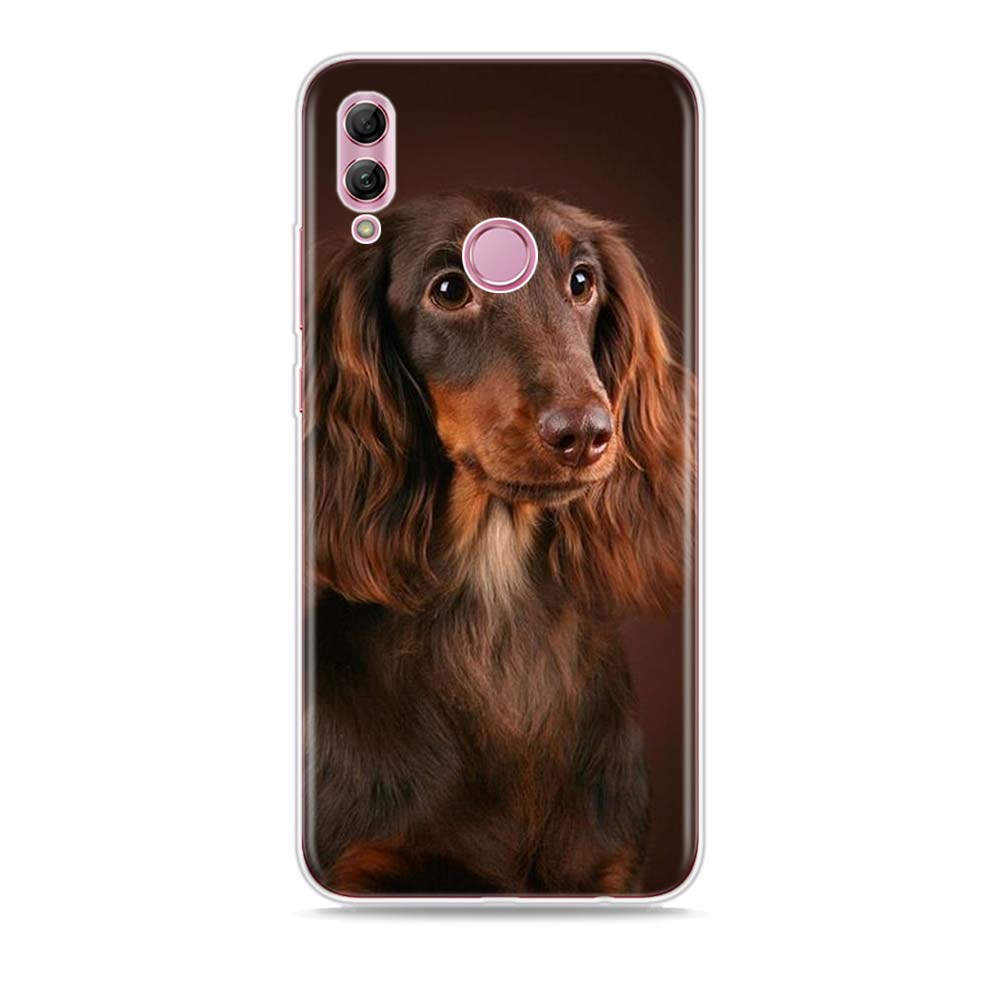 Silikonový kryt pro psy jezevčíka dobrmana pro Honor 30 30S 30i 9 10 9A 9C 9S 9N 10i 10X 9X Lite Pro 5G pouzdro na telefon