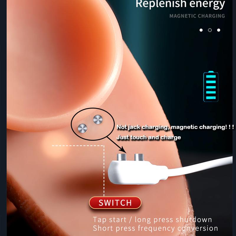 Dildo Sex Toy Vibrátor pro ženy Stimulátor klitorisu Obrovský velký elektrický teleskopický penis Měkký vibrátor Dildo Ženské masturbátory