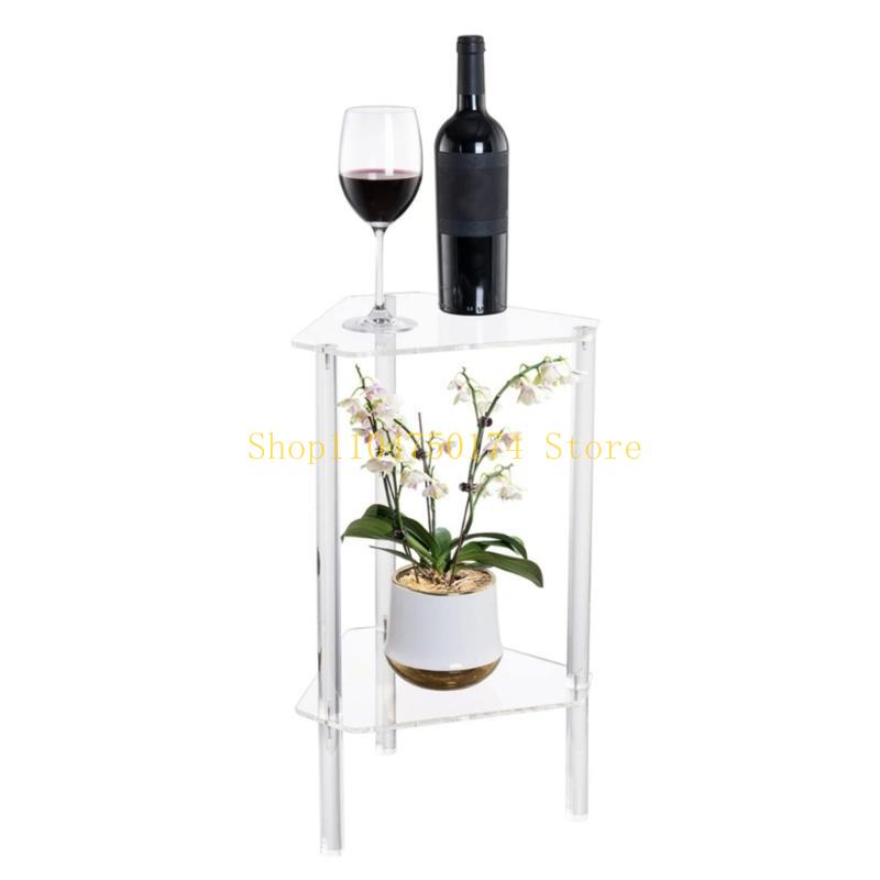 Acrylic Coffee Table Clear Multipurpose Furniture Sturdy Side Table Transparent Desk Polygonal Shape Bedroom Nightstand top sale
