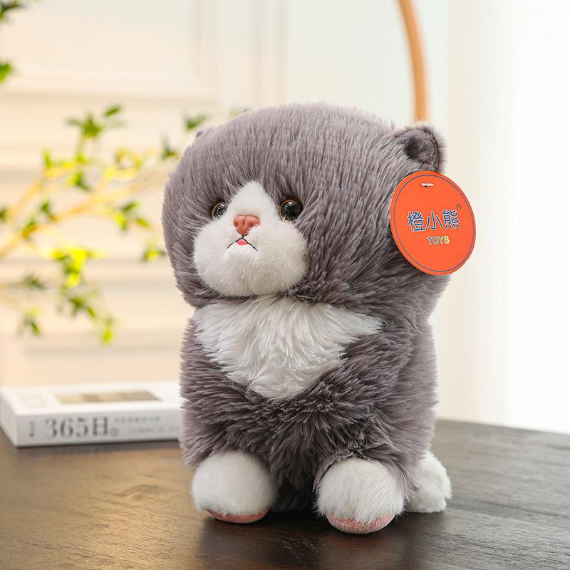 Simulated Kitten Plush Toy Cat Doll Children Soothing Throw Pillow Sleeping Holding Doll Birthday Gift For Girl