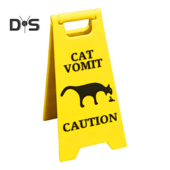 

Знак рвоты кошки, стоящей собаки, предупреждающий о рвоте, черный силуэт кошки или собаки, знак для декора ванной комнаты, кляп, подарок Cat