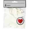 Ballon - HAPPY MOMENT - Coeur - Caoutchouc naturel - Blanc - Hélium
