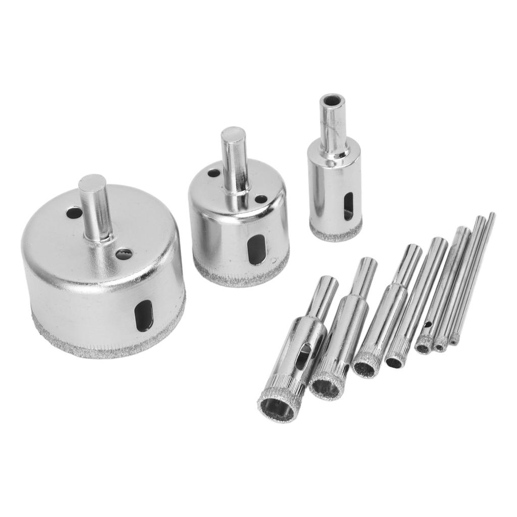 10PCS Diamond Drill Bit Diamond Hole Saw for Glass Tile Ceramic Marble Porcelain Cutting 3 4 5 6 8 10 12 18 32 50mm