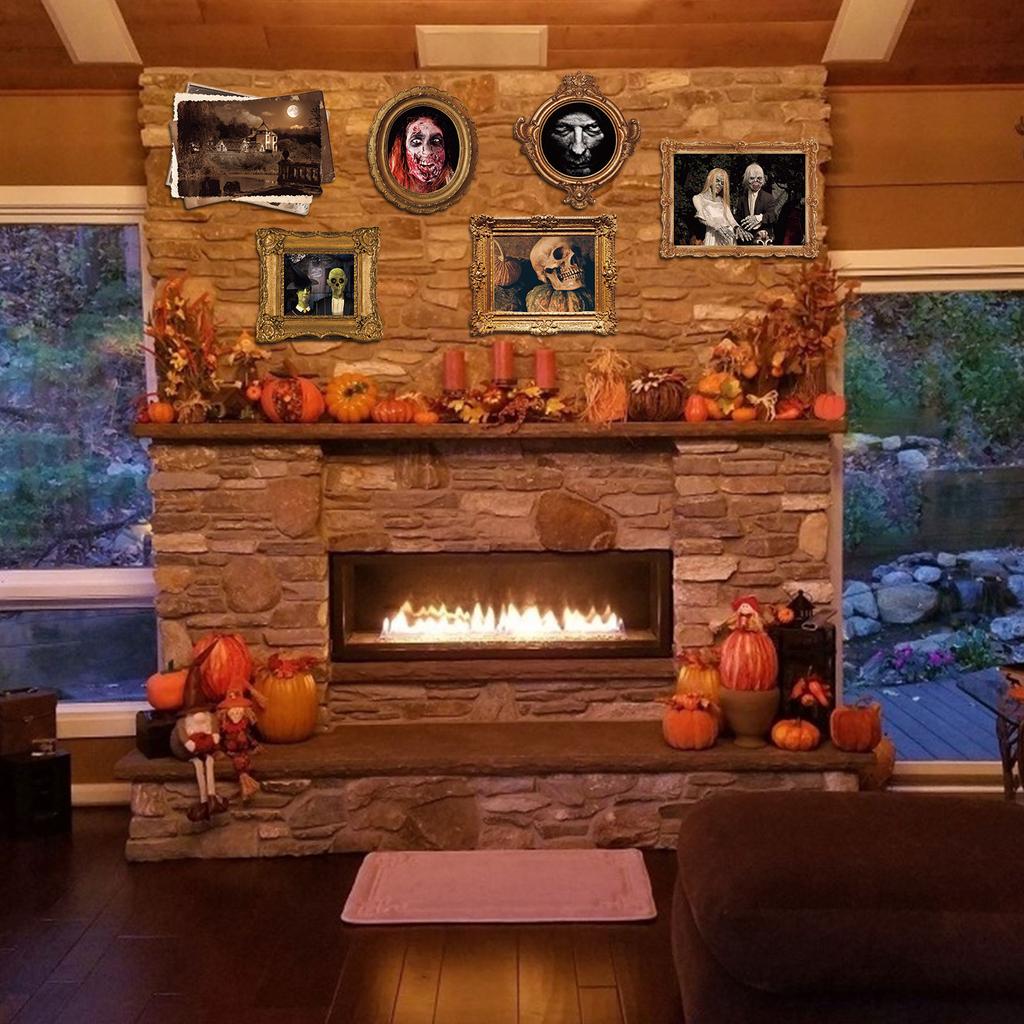 14Pcs Haunted Pictures Gothic Mansion Portraits Horror Pictures