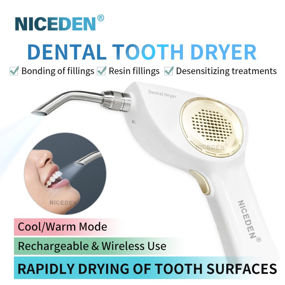 NICEDEN Dental Air Dryer Unit Rechargeable Portable Blower for Oral Care