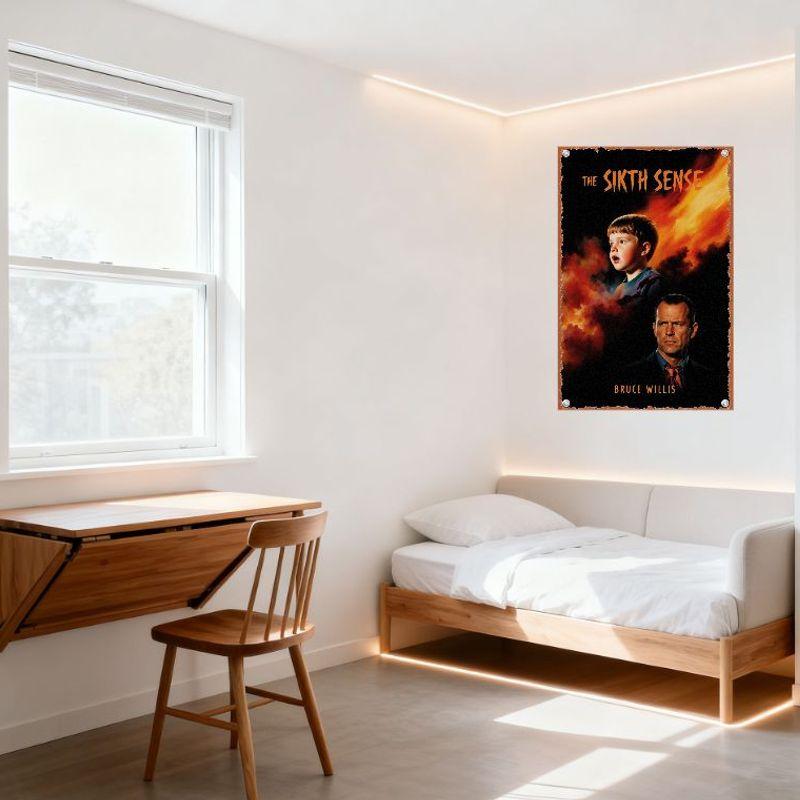 The Sixth Sense Metal Tin Sign Vintage Movie Poster Wall Plaque for Home Office Man Cave Bar Decor