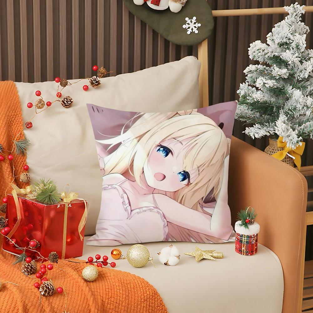 Chocola Nekopara Anime Pillow Case Double Sided Comfort Pillow Cover Fit Car Sofa Bedroom & Other Scenes