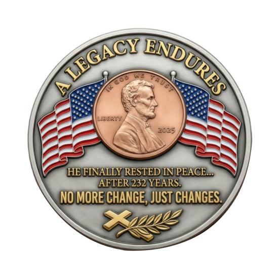 1/2/3/4/5Pcs The Last Cent Collectible Coin American Flag Eagle Final Cent Souvenir Coin Memorial Token History Buffs Collectors Enthusiasts Keepsake