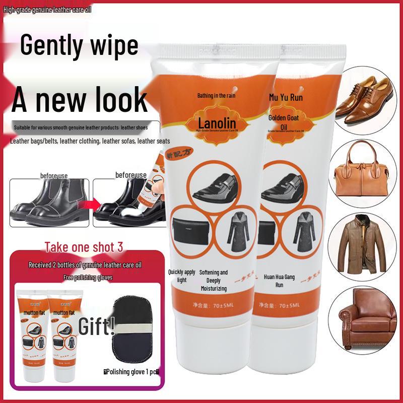 

Mu Yu Run Sheep Oil Leather Care Shoe Polish Wipes - Business Leather Cleaning Cream