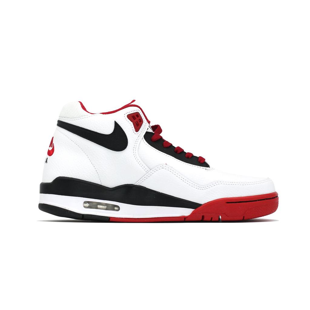 Nike Flight Legacy Vintage Basketball Shoes Unisex Mid top White/Red/Black BQ4212-100(Team140-)