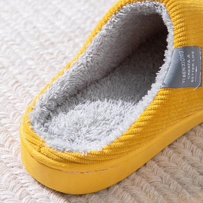 Domácí pantofle, Vnitřní teplé bavlněné boty, Protiskluzové bavlněné pantofle