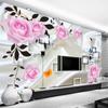Fototapete für Schlafzimmer, Wohnzimmer, TV-Hintergrund, Wohnkultur, Rose, Blume, Wandbild, Tapete