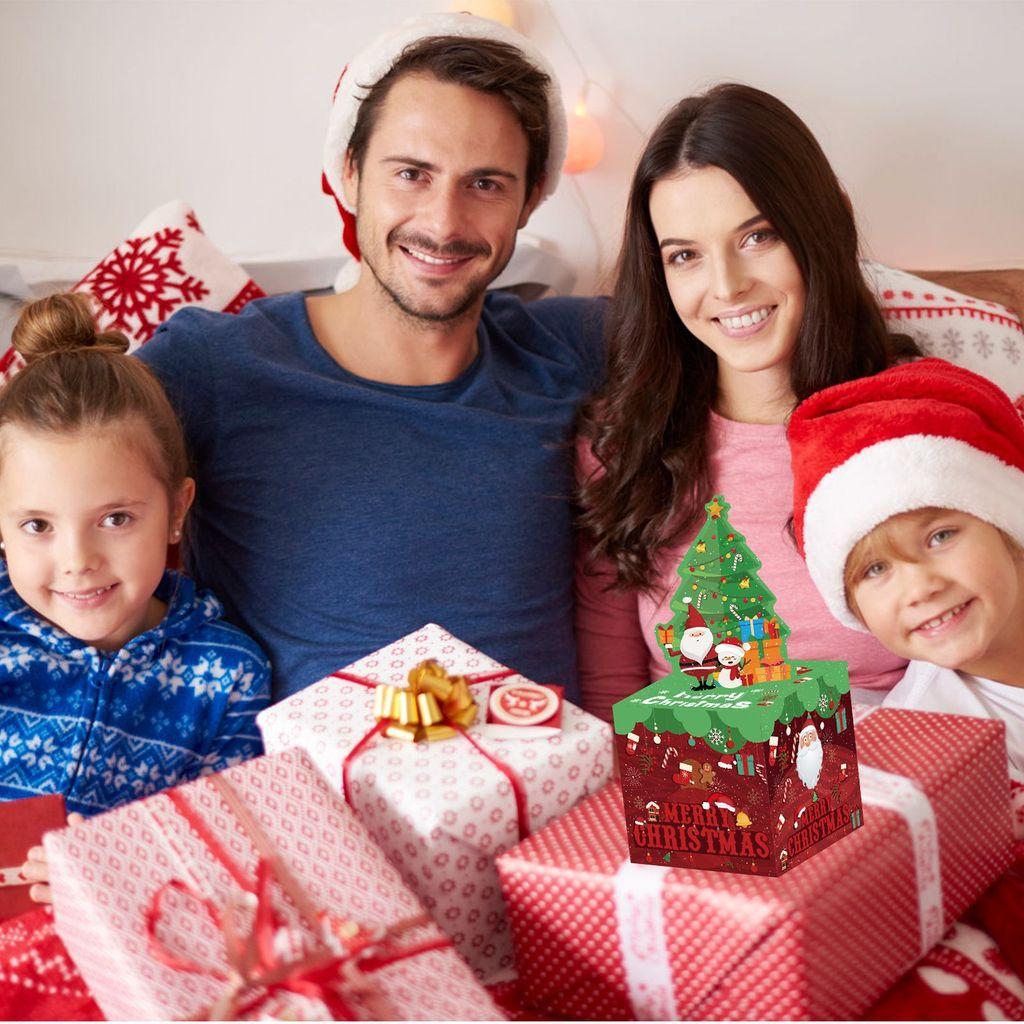 Paper Pattern Santa Money Box Gift Box For Christmas Decors And Gift Giving