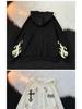 Men's Hooded Cardigan: Trendy American High Street Oversized Embroidered Sportswear for Spring and Autumn Couples.