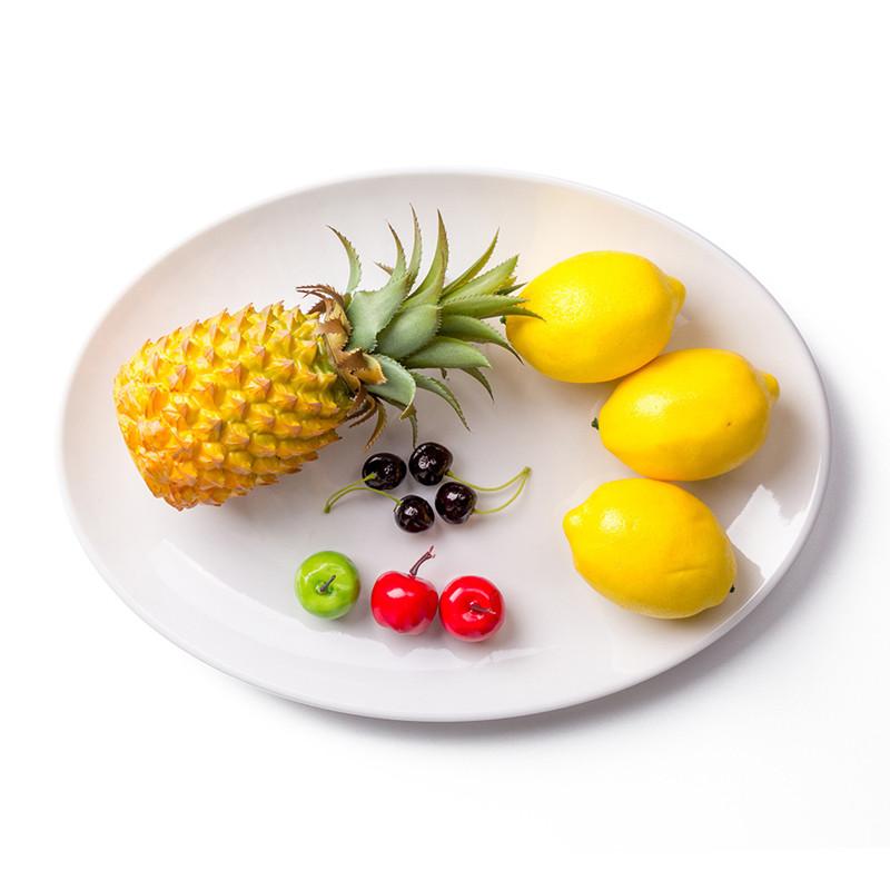 9-14 Zoll Oval Weiß Melamin Teller Speise-Set Imitation Porzellan Geschirr Flache Steak-Tabletts Küche el Tischservice Langlebig