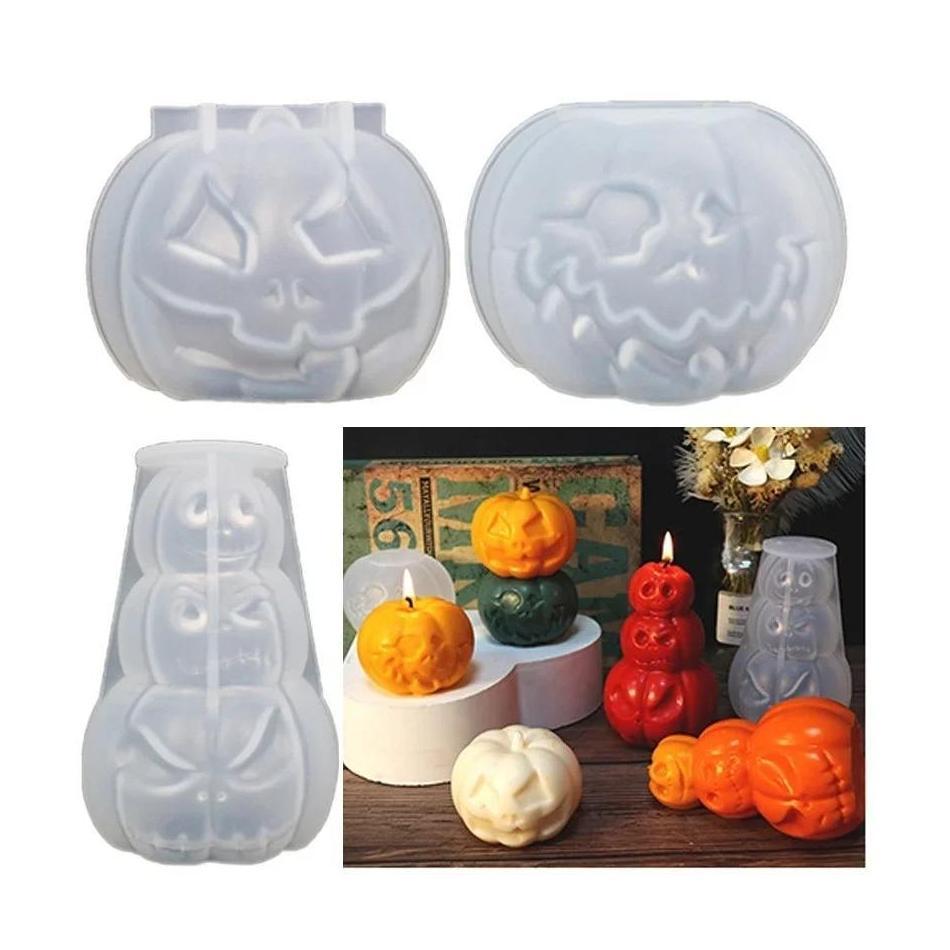 1 Pcs Pumpkin Candle Silicone Mold DIY Candle Making Soap Resin Chocolate Beeswax Mold Christmas Gifts Craft