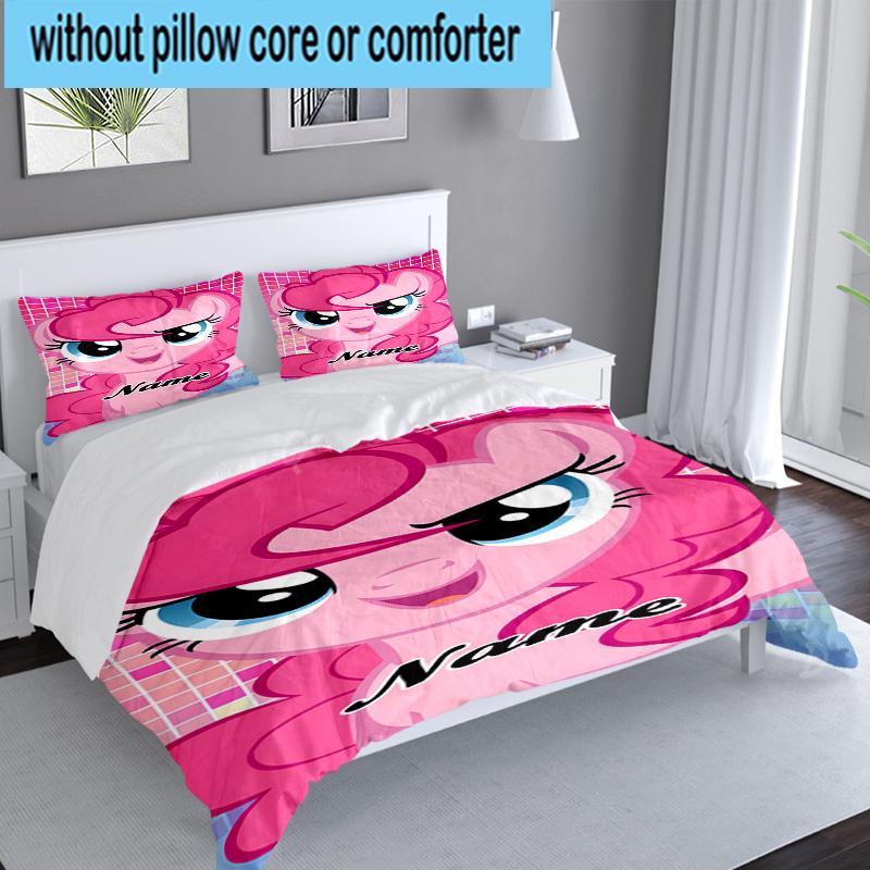 Custom Name 3PCS Pinkie Pie's Bold Adventure Bedding Set Including 1pc Duvet Cover And 2pcs Pillowcases for Bedroom, Dormitory Gift Home Decor