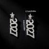 Rhinestone 2027 Digital Earrings Fashion Long Drop Earring Jewelry New Year Earrings  Christmas
