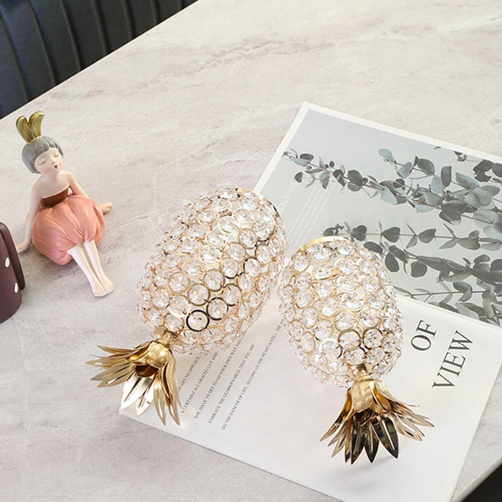 Pineapple/Pear/Apple European Decorations Electroplating Ornaments Crystal Alloy Ornaments  Party