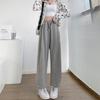 New Drawstring White Gray Sweat Pants For Women In Spring And Autumn Loose Bunched Ins For Small Men Wide Legs Casual Pants For Women