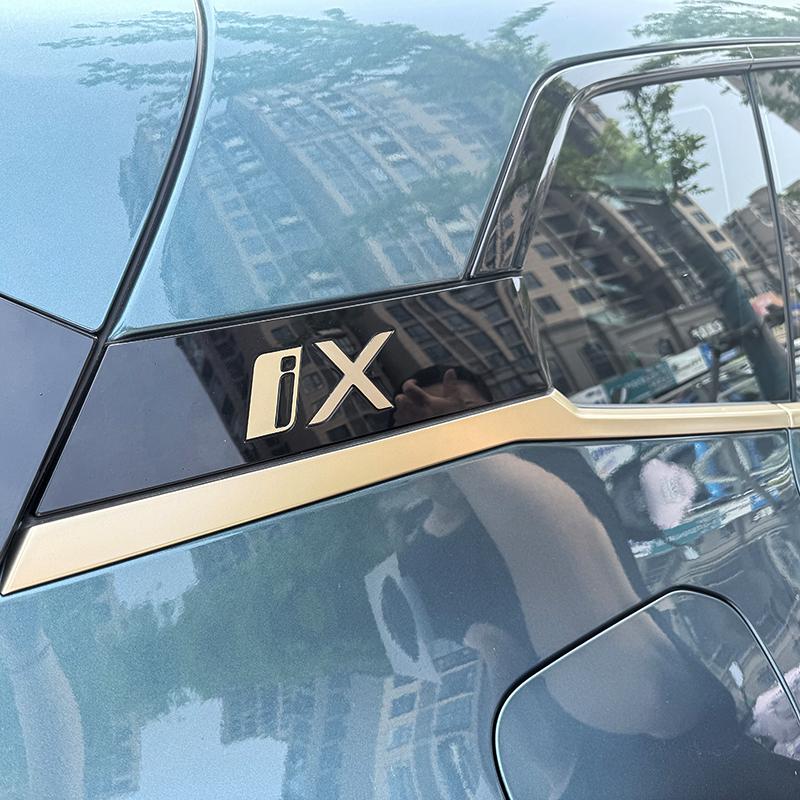 For BMW IX 2022 2023 2024 2025 2026 I20 Car Aluminum Alloy Side Label Sticker IX Cover Side Rear Emblem Accessories