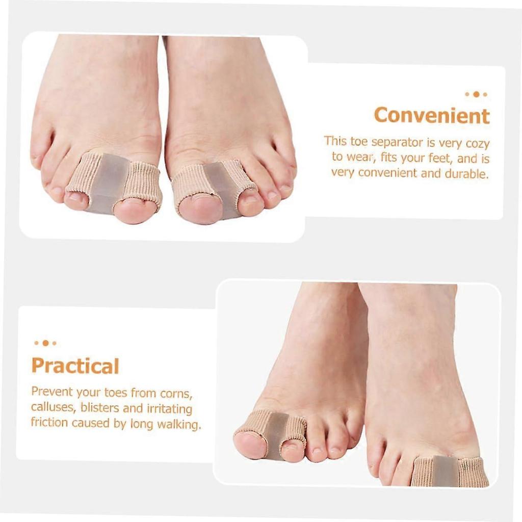 Bunion Corrector for Women 4pcs Double Hole Toe Separators Ergonomic Alignment Breathable Fabric
