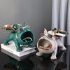 Heimdekoration Hübsche Bulldogge Statue Hunde Statue Tablett Serie Multifunktionale Aufbewahrung Heimdekoration Geschenk für Freunde
