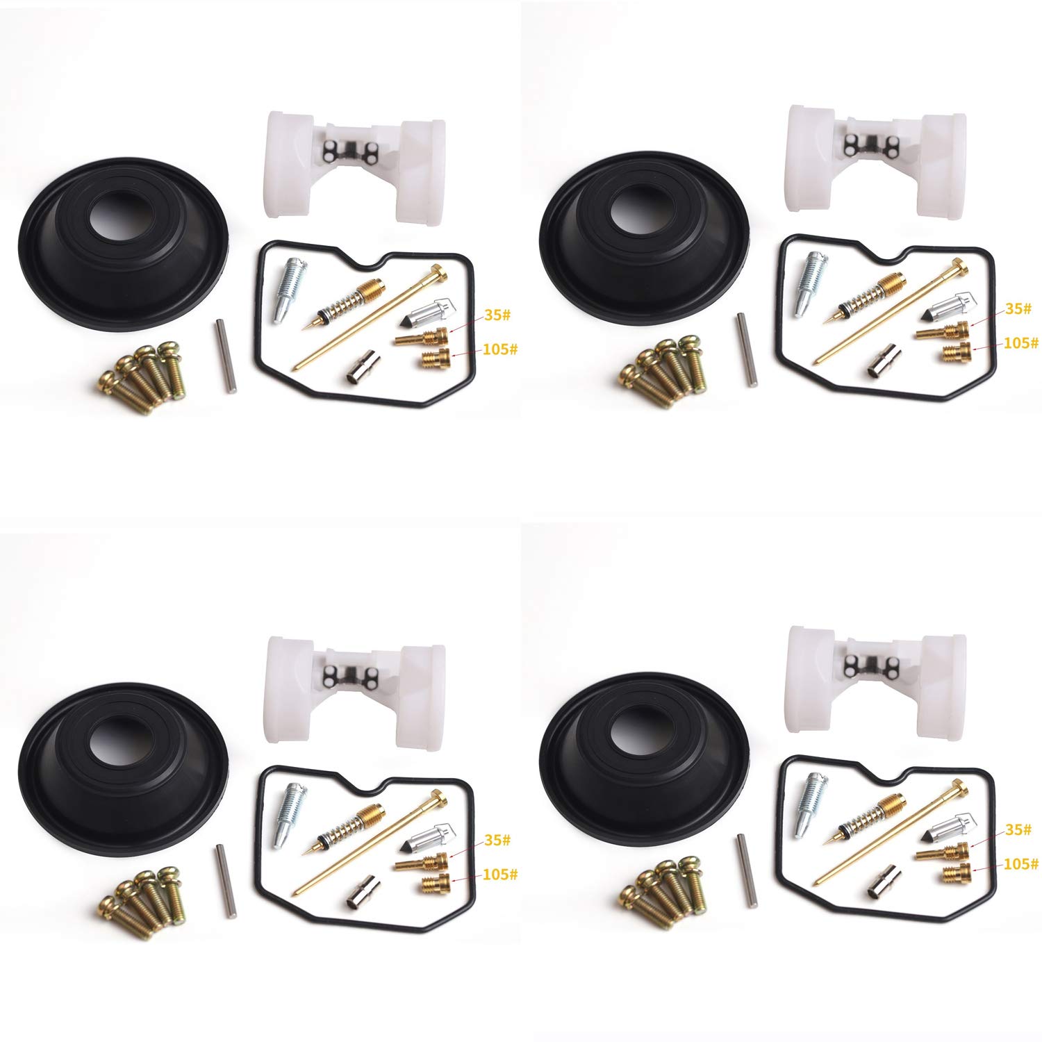 

4 комплекта ремкомплекта карбюратора для 1989~1996 Kawasaki Zephyr 400 Keihin, конфигурация с поплавком и вакуумной диафрагмой