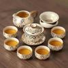 yellow ru dunhuang phoenix plume gaiwan 9-pc set