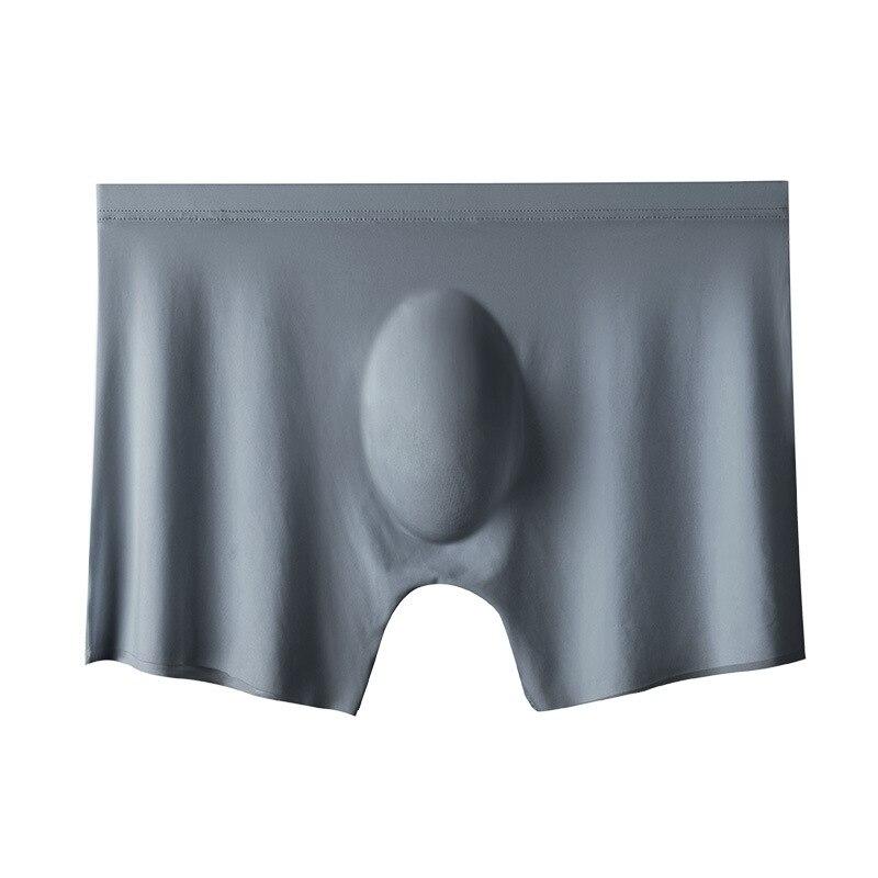 

Spring And Summer Men s Ice Silk Underwear 3D Die One-Piece Seamless Boxer Trousers Light And Thin Transparent Large Fashion Men s Nude Ice Pants 4XL серый