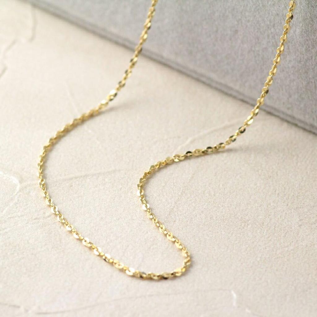 Yellow Gold K18 18K 35cm Choker Necklace for Women [PRECIOUS JEWELRY]