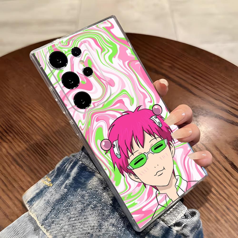 

The Disastrous Life Of Saiki K Phone Case For Samsung S26 S25 S24 Ultra S23 Fe S22 S20 S21 Plus Plus 5G Fe Transparent Cover Galaxy A55 5G