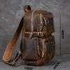Buffalo Leather Backpack Shoulder Bag Office Laptop Rucksack Handbags 16 In