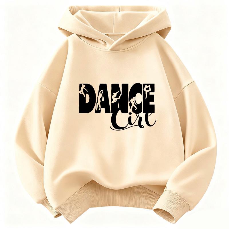 Dance Girl Letter Printed Hoodie Kids Children's Sweatshirt Hoody 90s Girls Autumn Winter Casual Hoodies