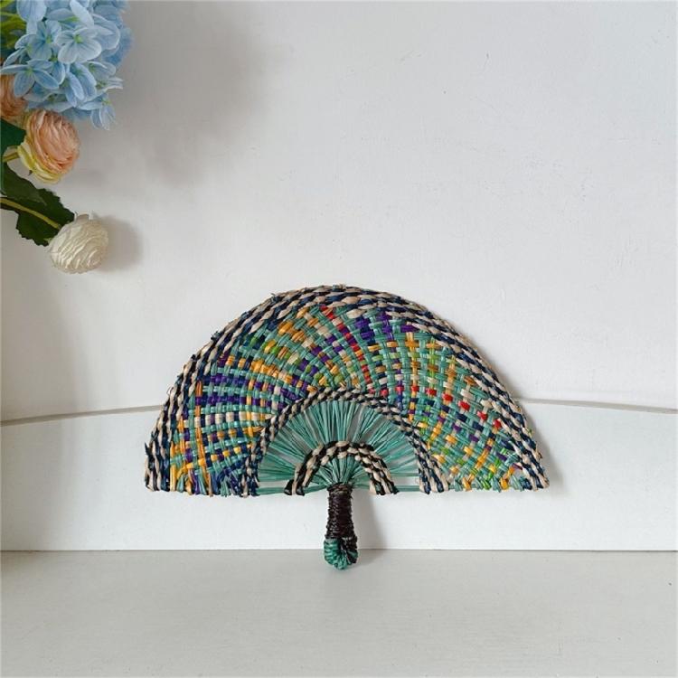 Grass Hand Fan Hand-Woven Straw Fan Easy To Carry For Wall Decoration and Summer Event