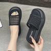 Baotou half slippers women's summer wear 2025 new fishing net surface thick bottom muffin height increase with skirt super fire cool slippers