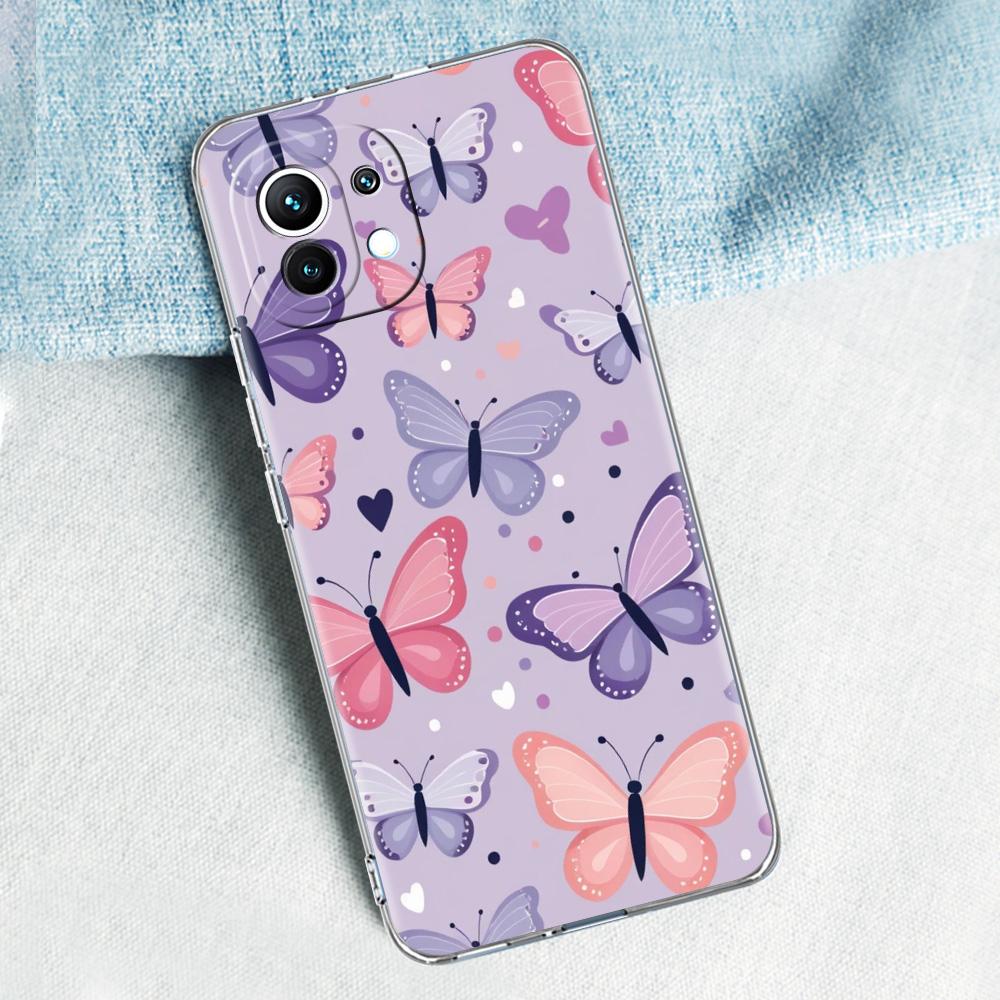 Case For Xiaomi Mi 15 14 13 12 11 Lite 15T 13T 12T Pro Poco X7 X6 X5 Pro 5G X3 NFC F7 F6 F5 Cover Stylish Flower Patterned
