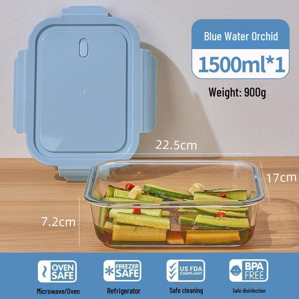 Hochtemperaturbeständiger Glas-Lebensmittelbehälter mit luftdichtem Deckel für Essiggurken und Kimchi