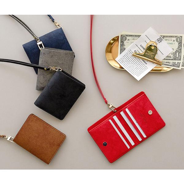 Money Card Wallet + Neck Strap Set