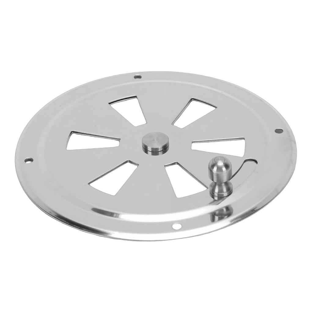 Cabin Ventilation Plate Stainless Steel Boat Round Louver Air Vent Cover with Side Handle Knob for Marine Boat Yacht