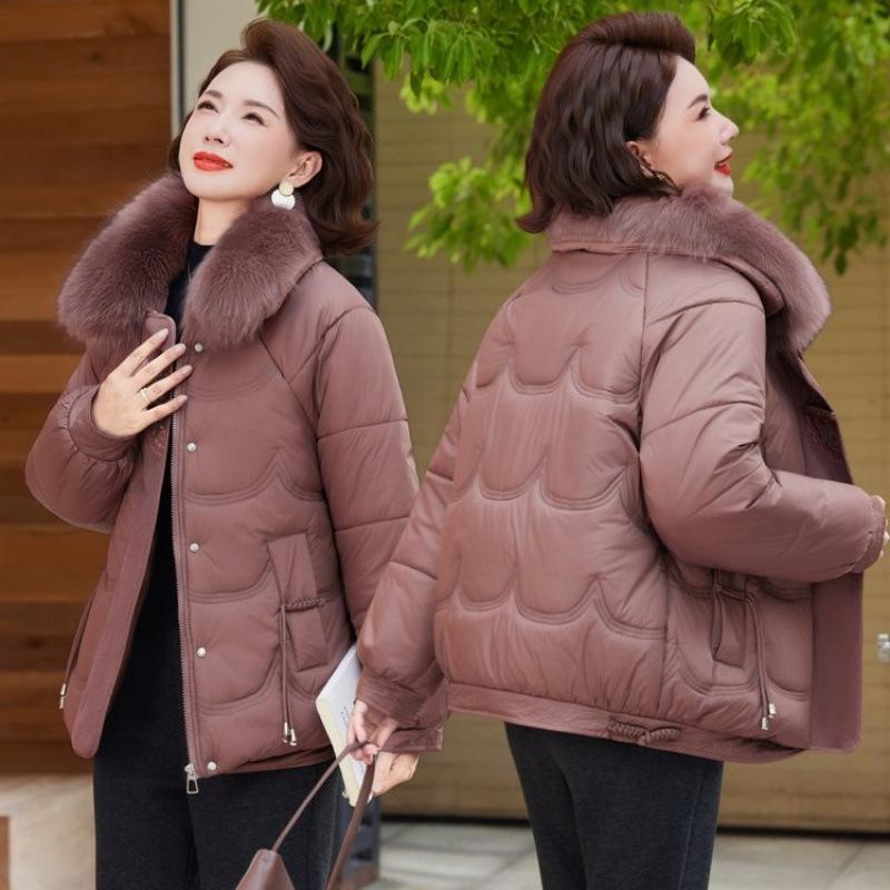 Winter down padded jacket short fur collar new padded jacket thickened warm padded jacket