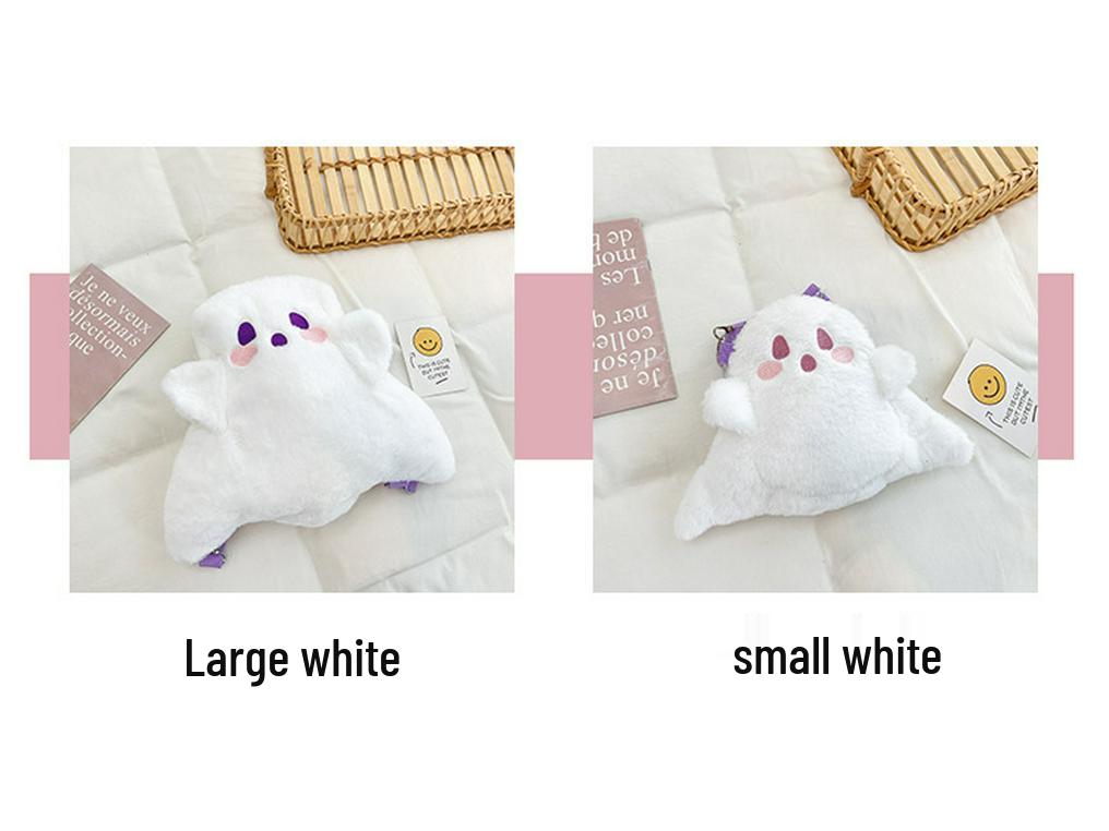 2025 Cute Ghost Cartoon Plush Backpack & Crossbody Bag for Students