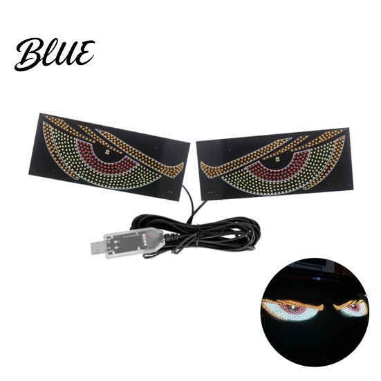 Plug-in Car LED Light Eyes Light USB Powered Atmosphere Lamp Multi-mode High Brightness Decor Dynamic Display Decorative for SUV Truck Windshield
