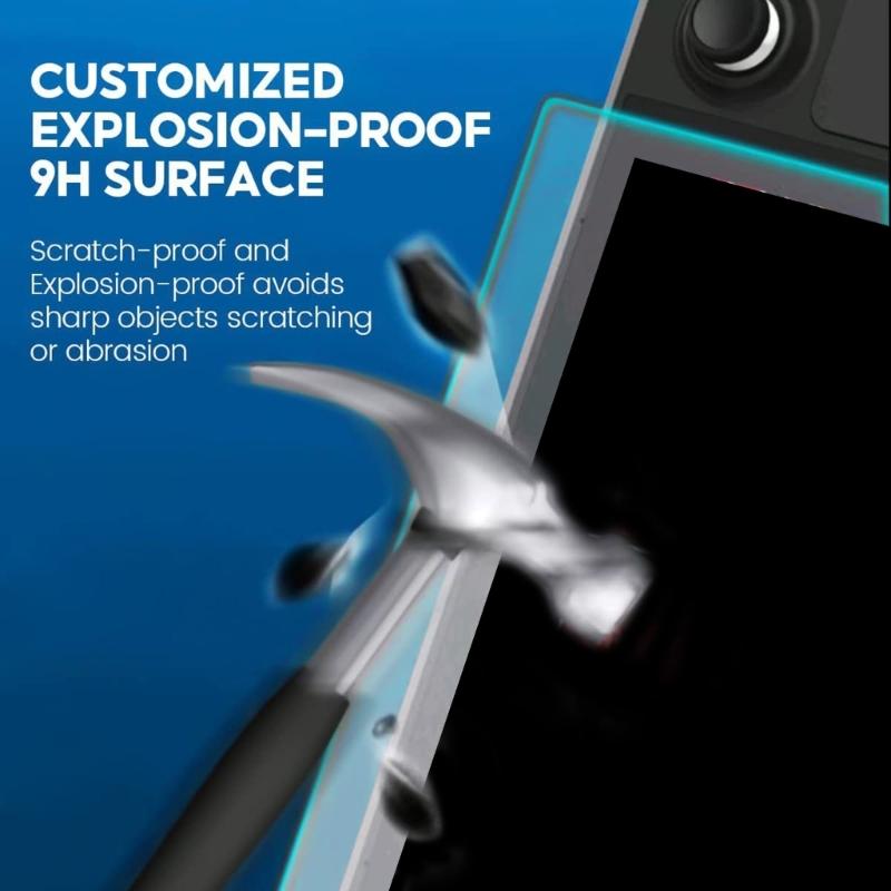 Screen Protective Film Tempered Film Anti-Fingerprint Scratch Resistant Glass Protector for Steam Deck Screen Protector