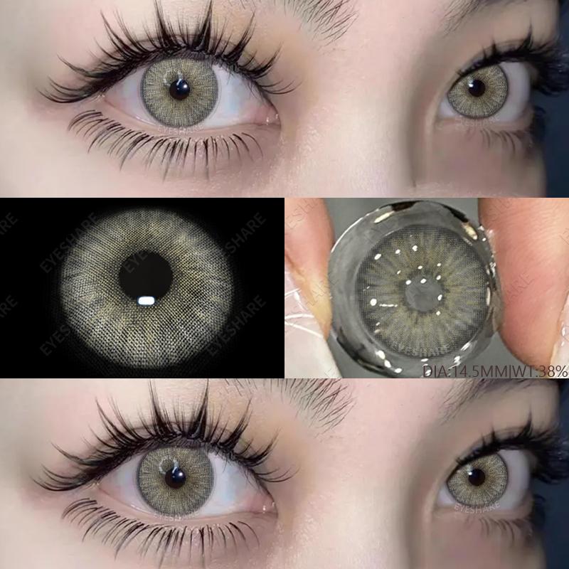 

EYESHARE Натуральные контактные цветные линзы для глаз 1 пара многоцветных линз Мягкие ежегодные модные голубые глазные линзы для учеников Красота макияжа