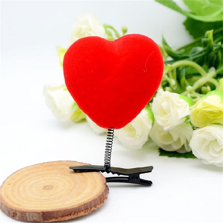 Love Heart Hair Clip for Women Girl Festival Props Hairpin Wedding Party Side Clip Spring Barrettes for Valentines Day