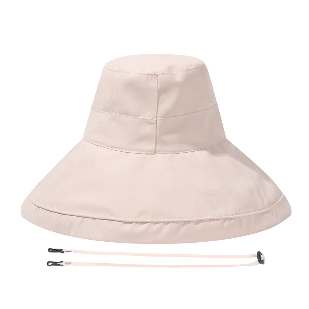 Portable Women With Windproof Rope Wide Brim Big Visors Bucket Hat Beach Cap Sun Hat Fisherman Cap