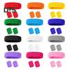 Schweißband-Set, Sport-Stirnband, Armband-Set, Frottee, Tennis, Gymnastik, Armband, sportliches Schweiß-Stirnband für Männer und Frauen
