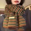 Knitted Knitted Scarf Stripe Scarves Bib New Neckerchief  Outdoor Sports