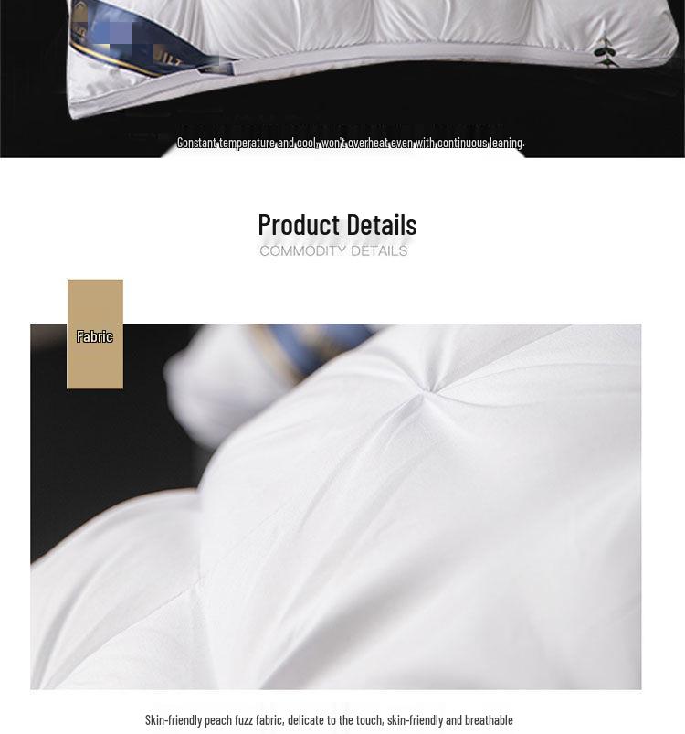 Twisted Star Hotel Neck Support Pillow - 48x74cm, Non-Collapsing, High & Low Design, Washable Core